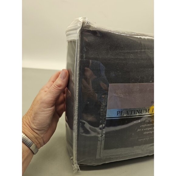 Danjor Linens Platinum 1800 Queen Size Six Piece Bedding Set Gray New - Picture 3 of 5